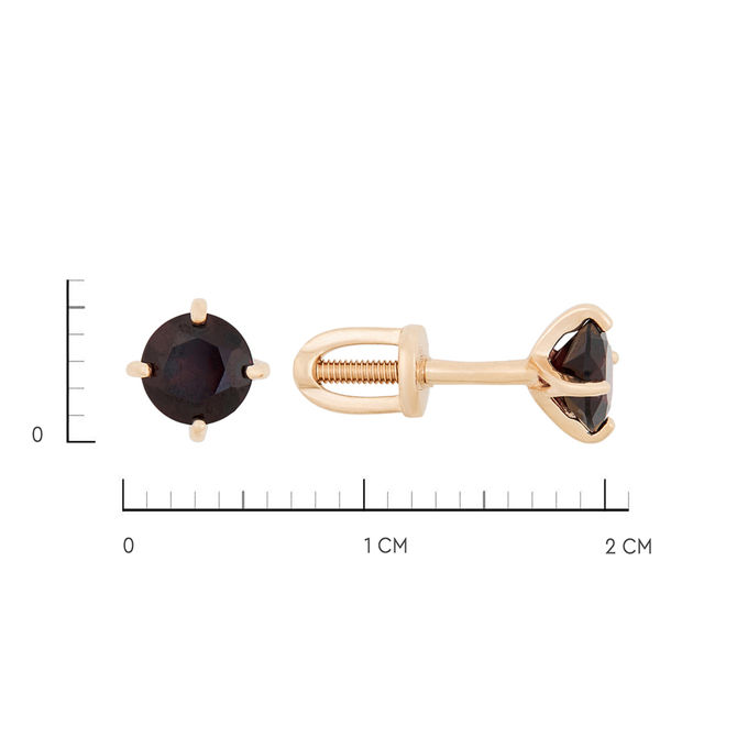 Серьги из золота 585 пробы c гранатами, К 0000 4355 за 16300