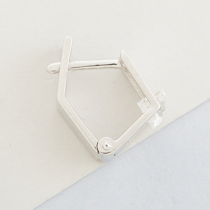Серьги из золота 585 пробы c фианитами