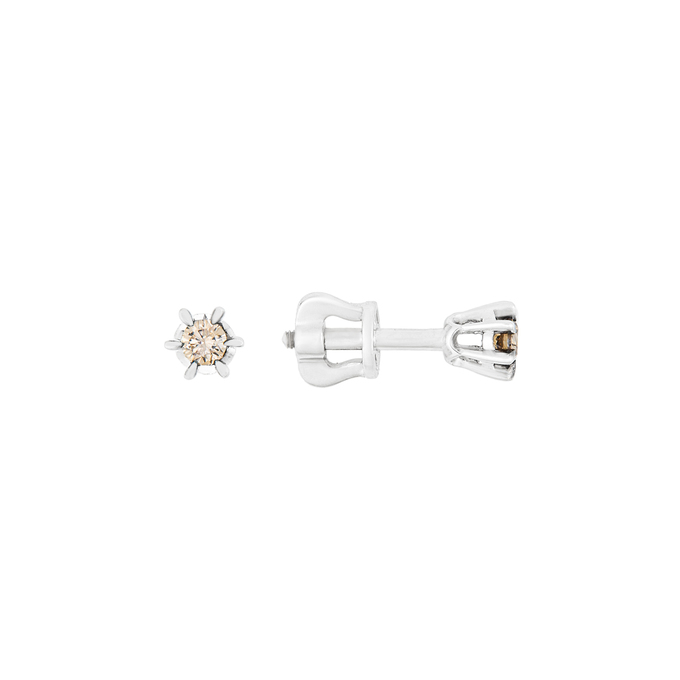Серьга из золота 585 пробы c бриллиантом