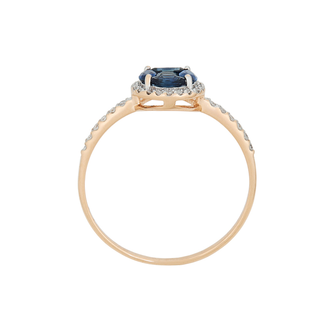 Кольцо из золота 585 пробы c сапфирами и бриллиантами, Л 1116 0171 за 23600