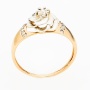 Кольцо из комбинированного золота 585 пробы c 11 бриллиантами Л20101214 фото 3