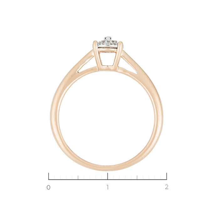 Кольцо из золота 585 пробы c 19 бриллиантами, Л 0514 6033 за 20720