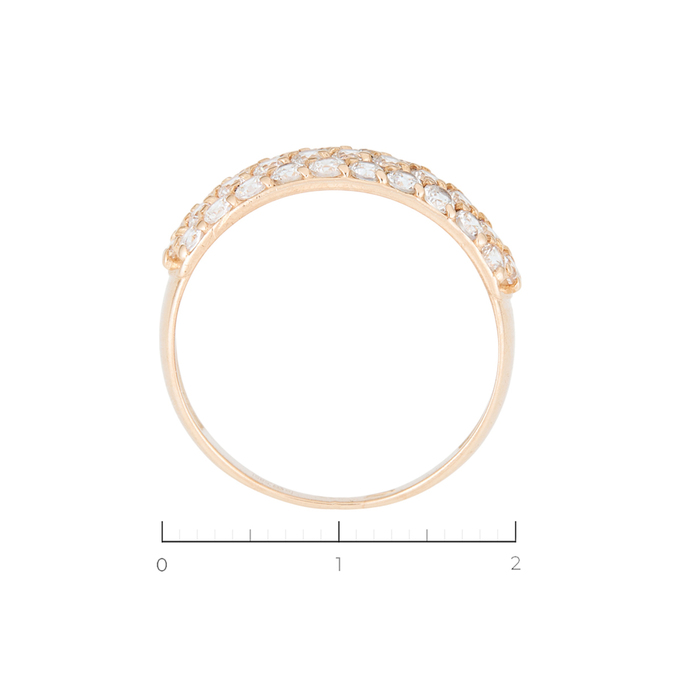 Кольцо из золота 585 пробы c 31 фианитами, Л 4709 4401 за 13580
