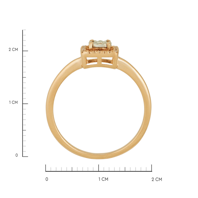 Кольцо из золота 585 пробы c бриллиантами, Л 5805 1927 за 30000