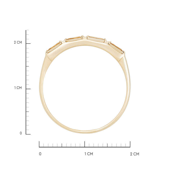 Кольцо из золота 585 пробы c цитринами, Л 0616 7768 за 14640