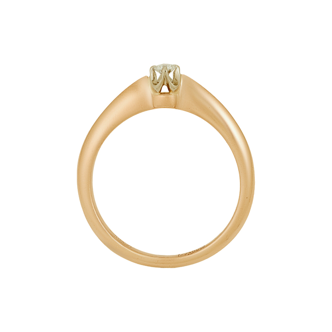 Кольцо из золота 585 пробы c бриллиантом, Л 3014 7534 за 27920