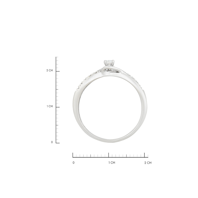 Кольцо из золота 585 пробы c бриллиантами, Л 1208 5387 за 38400