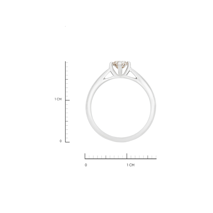 Кольцо из золота 585 пробы c бриллиантом, Л 3606 5447 за 59040