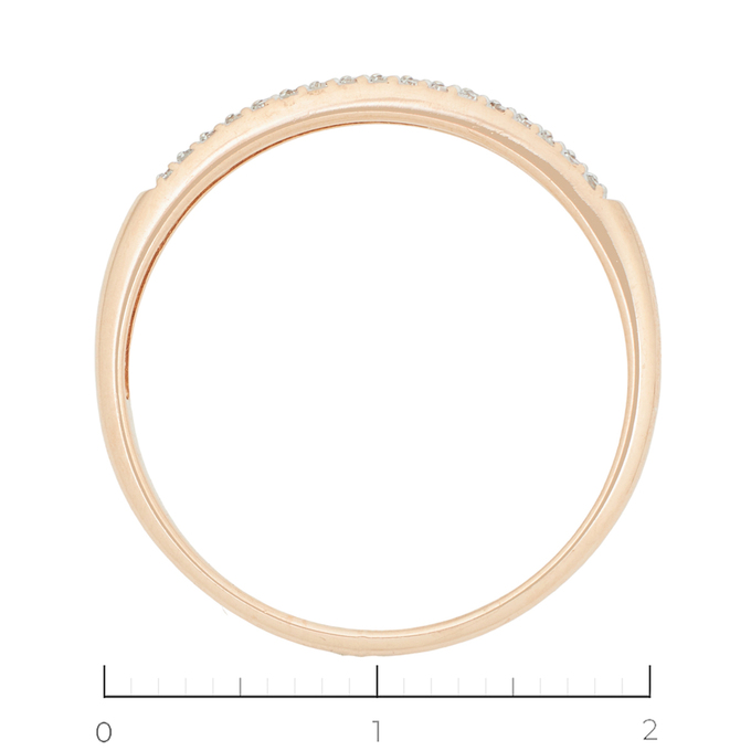 Кольцо из золота 585 пробы c 34 бриллиантами