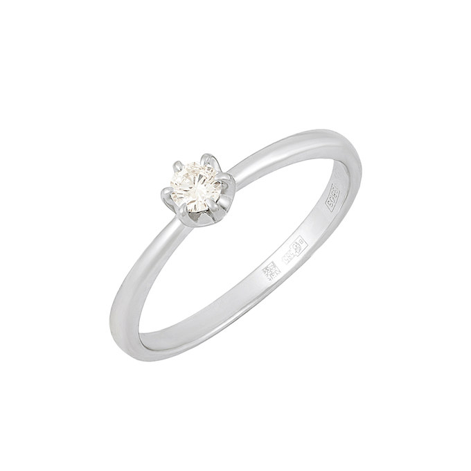 Кольцо из золота 585 пробы c бриллиантом, Л 6202 1022 за 21520