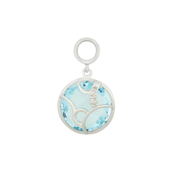 Подвеска из золота 585 пробы c топазом и бриллиантами, Л 4804 4804 за 20500