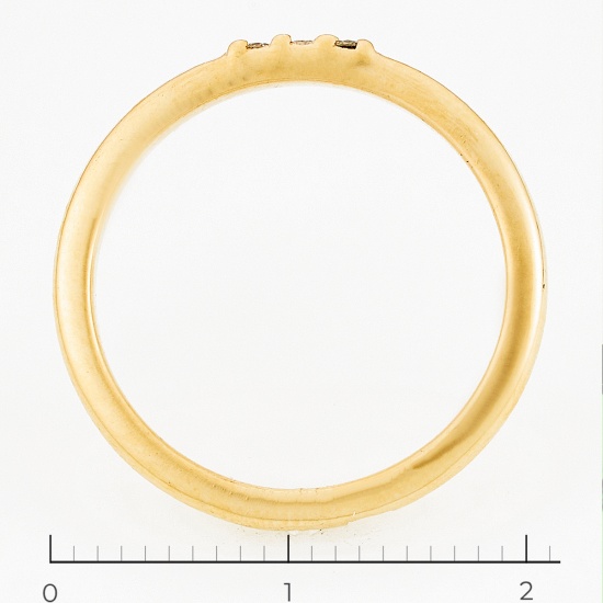 Кольцо из желтого золота 585 пробы c 3 бриллиантами, Л28074454 за 8955