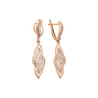 Серьги из золота 585 пробы с фианитами
