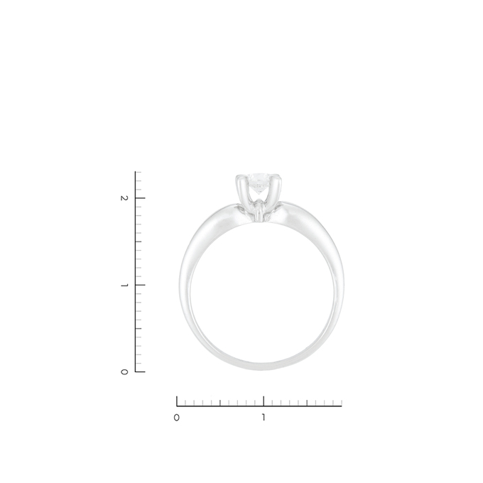 Кольцо из золота 585 пробы c 1 бриллиантом, Л 6102 6742 за 54320