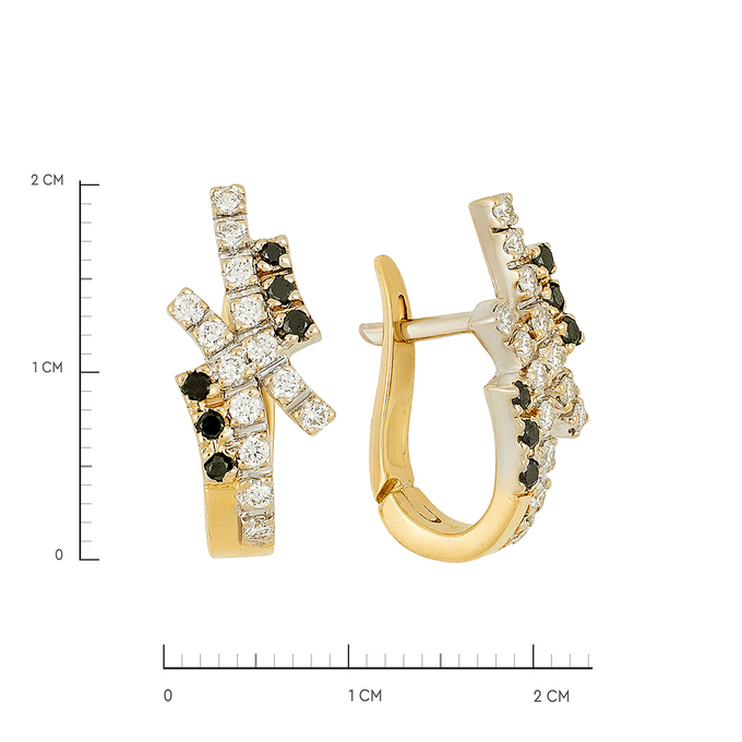 Серьги из золота 750 пробы c бриллиантами