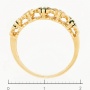 Кольцо из желтого золота 585 пробы c 2 бриллиантами и 3 изумрудами Л52067854 фото 4
