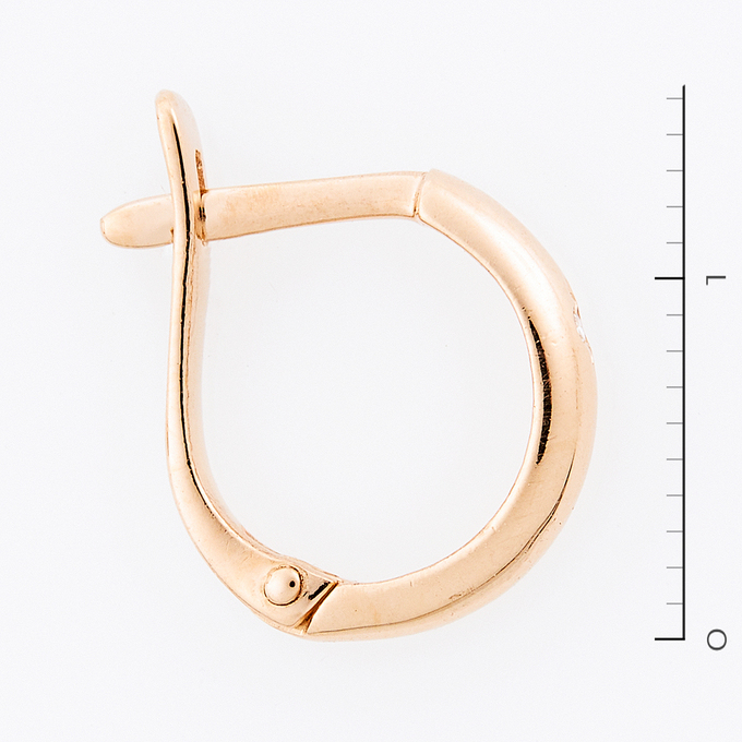 Серьги из золота 585 пробы c 2 бриллиантами