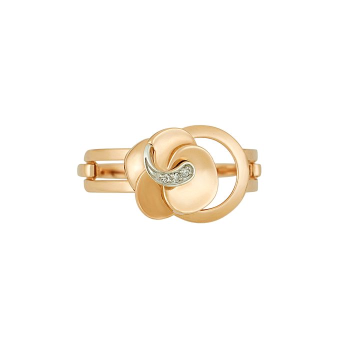 Кольцо из золота 585 пробы c бриллиантами, Л 4708 1003 за 36720