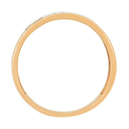 Кольцо из красного золота 585 пробы c фианитами, Л29120129 за 25200