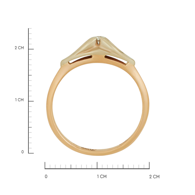 Кольцо из золота 585 пробы c бриллиантом, Л 5805 1642 за 31120