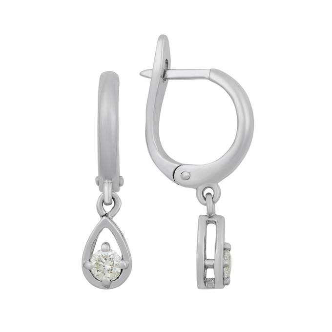 Серьги из золота 585 пробы c бриллиантами, Ц О007 0873 за 51040