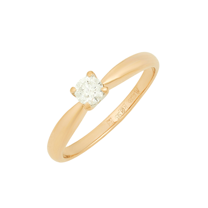 Кольцо из золота 585 пробы c бриллиантом, Л 2913 2147 за 37800