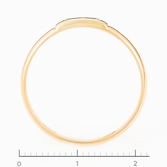 Кольцо из комбинированного золота 585 пробы c 3 бриллиантами, Л75009573 за 9300