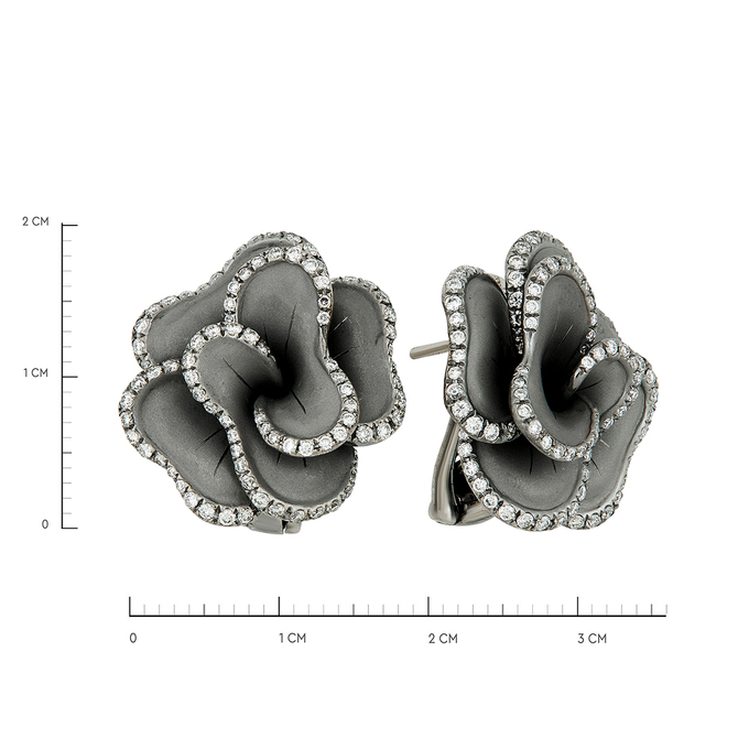Серьги из золота 585 пробы c бриллиантами, Ц О007 1220 за 130000