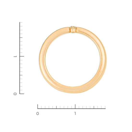 Кольцо из красного золота 585 пробы c 1 бриллиантом, Л75016043 за 23100