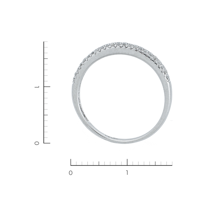 Кольцо из белого золота 585 пробы c 23 бриллиантами, Л 4608 0295 за 8050