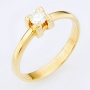 Кольцо из желтого золота 750 пробы c 1 бриллиантом Л11139051 фото 1