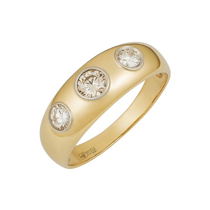 Кольцо из золота 585 пробы c бриллиантами, Л 1208 0275 за 124800