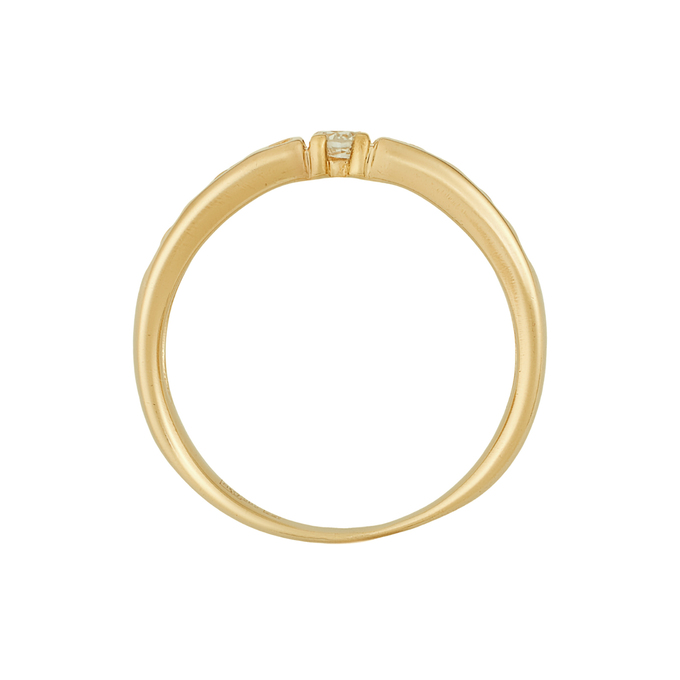 Кольцо из золота 585 пробы c бриллиантом