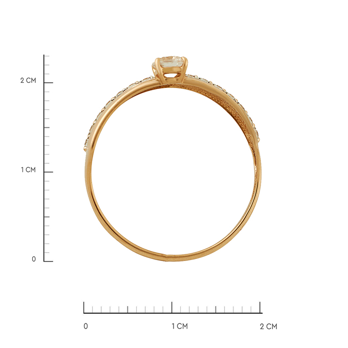 Кольцо из золота 585 пробы c фианитами, Л 4306 6929 за 15600