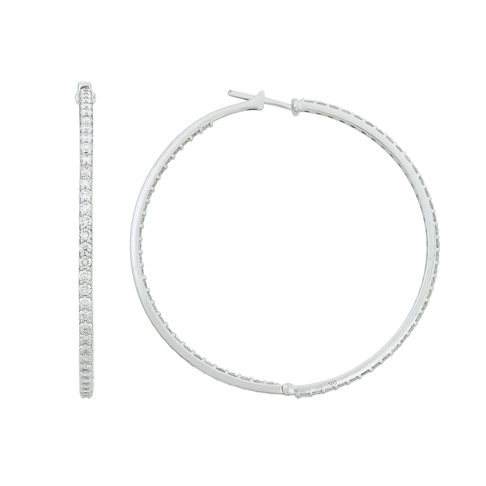 Серьги из золота 750 пробы c бриллиантами