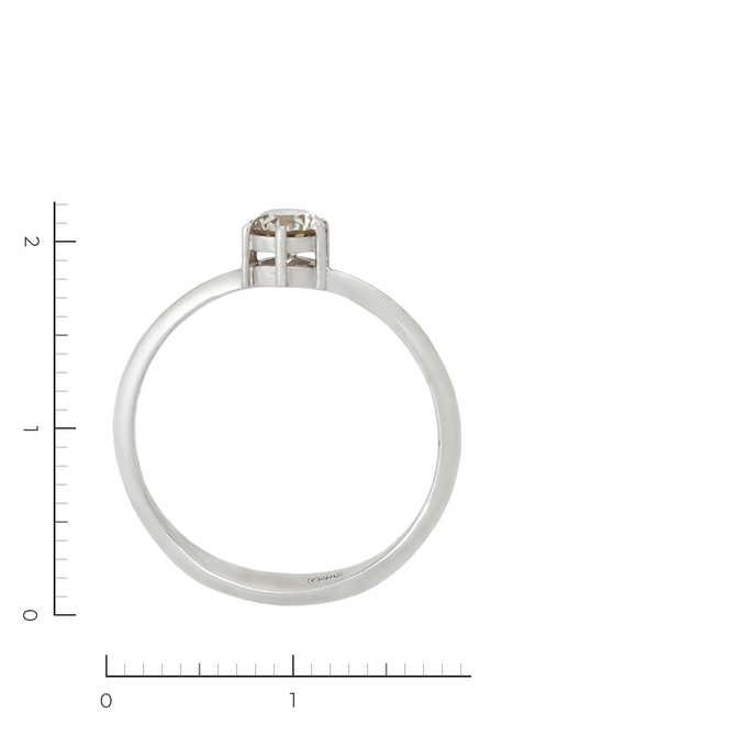 Кольцо из белого золота 585 пробы c 1 бриллиантом, Л 2208 0574 за 38465