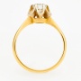 Кольцо из комбинированного золота 750 пробы c 1 бриллиантом Л37043708 фото 3