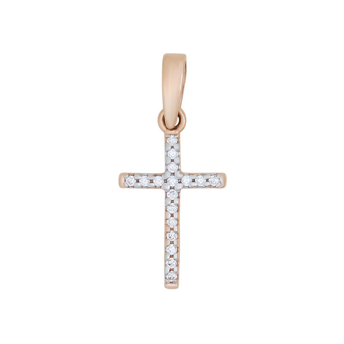 Подвеска из золота 585 пробы c фианитами