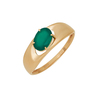 Кольцо из золота 585 пробы c хризопразом