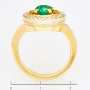 Кольцо из желтого золота 750 пробы c 1 изумрудом и 69 бриллиантами Л33079561 фото 4