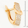 Серьги из красного золота 585 пробы c фианитами