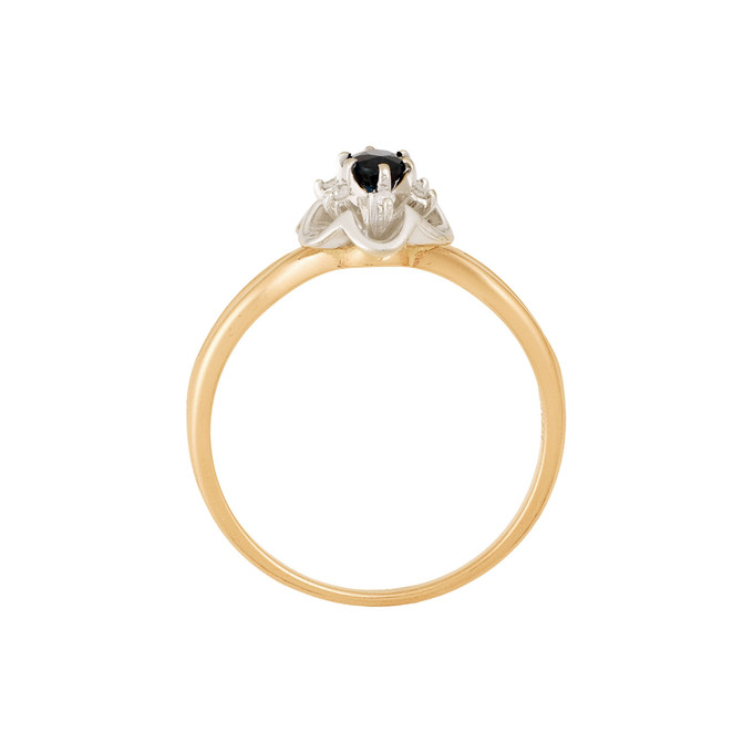 Кольцо из золота 585 пробы c сапфиром и бриллиантами, Л 2812 2408 за 37600