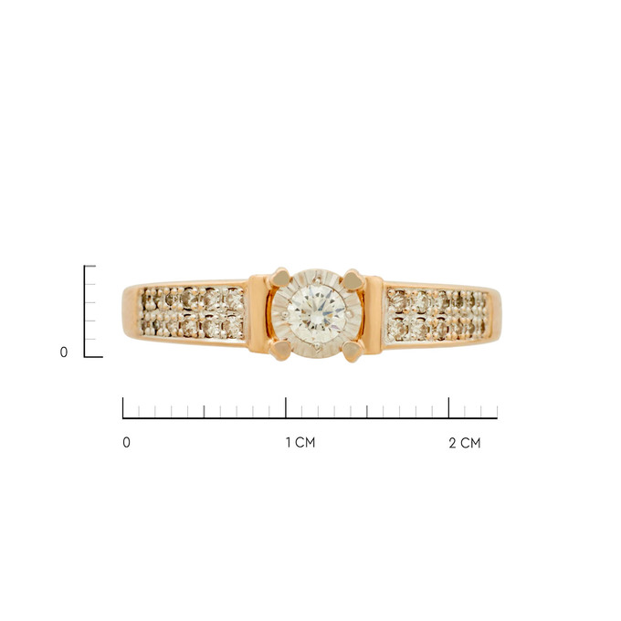 Кольцо из золота 585 пробы с бриллиантами, Л 1911 8727 за 43900