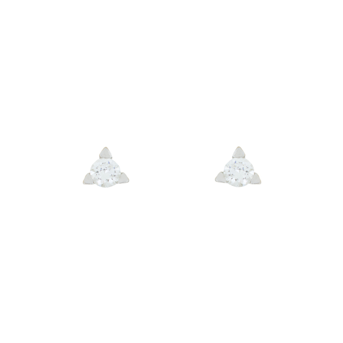 Серьги из золота 750 пробы c 2 бриллиантами
