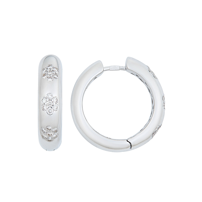 Серьги из золота 750 пробы c бриллиантами, К 0000 5147 за 152000