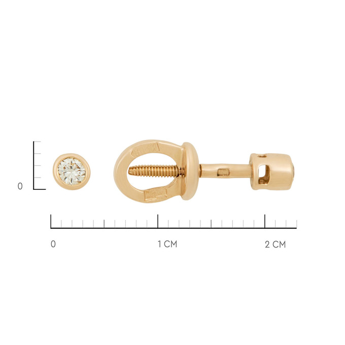 Серьги из золота 585 пробы с бриллиантами, Л 2300 8405 за 16800