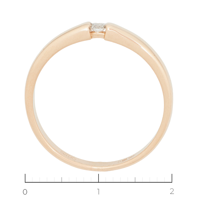 Кольцо из золота 585 пробы c 1 бриллиантом, Л 2912 5385 за 15920