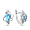 Серьги из золота 585 пробы c 2 топазами