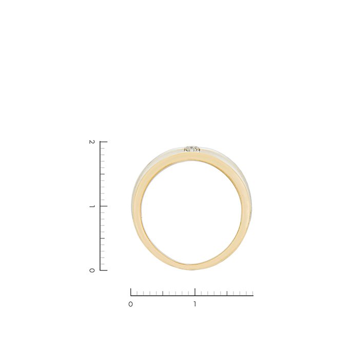 Кольцо из золота 585 пробы c 1 бриллиантом