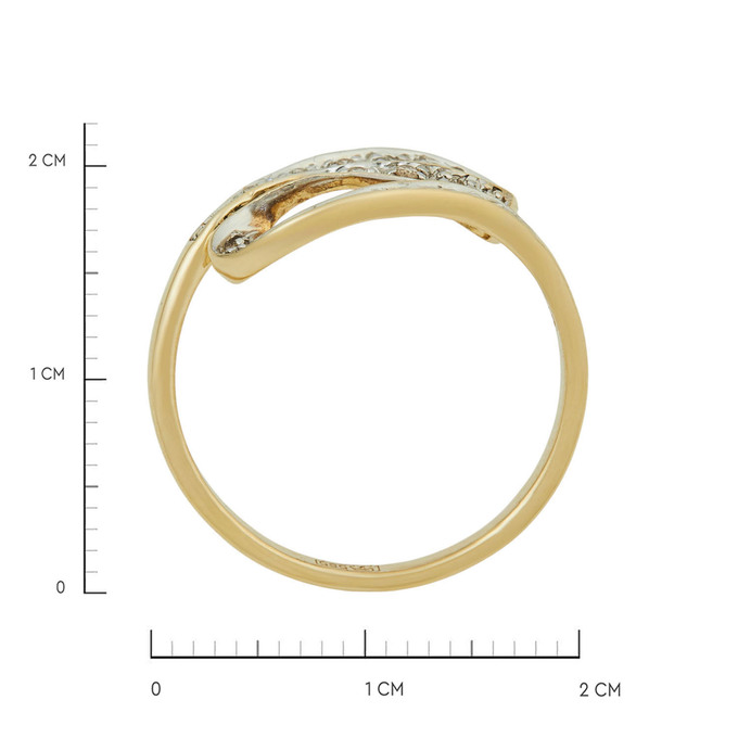 Кольцо из золота 585 пробы c бриллиантами, Л 7102 4382 за 33600